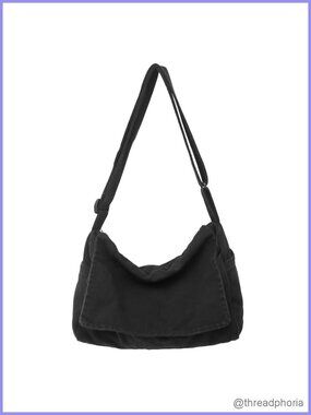 Canvas Satchel Crossbody Shoulder Bag for Women Men, Casual Sling Bag